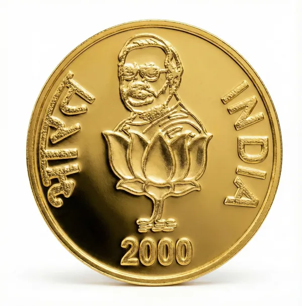 Gold_Plated_Lotus_2000_Rupees_Kashi_Vishwanath_Temple_Varanasi_Fantasy_Coin