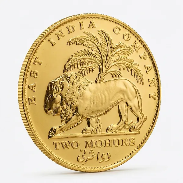 Gold_Plated_2_Mohur_1835_William_4Th_British_India_Fantasy_Coin
