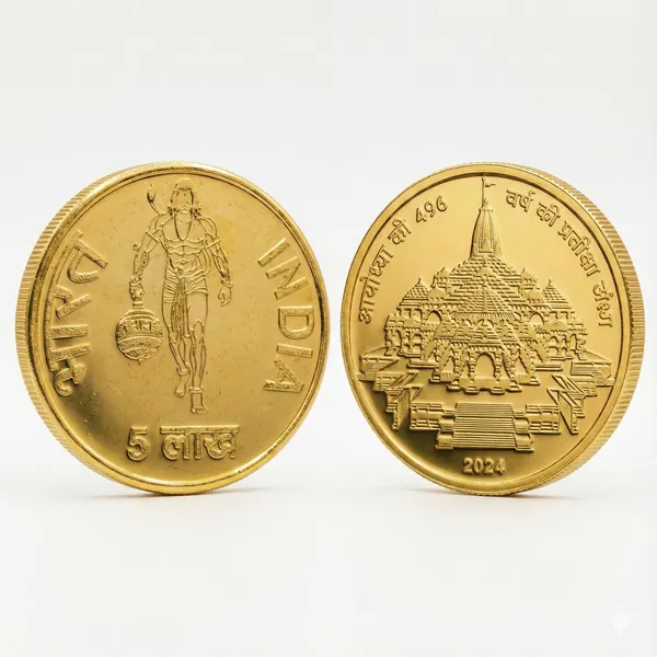 Gold_Plated_5_Lakh_Rupees_2024_Ram_Mandir_Ayodhya_Fantasy_Coin