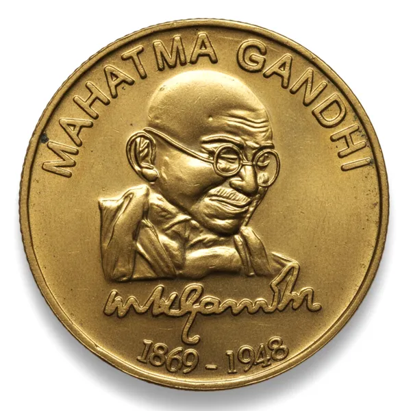 Gold_Plated_Chakra_And_Mahatma_Gandhi_India_Old_Collecting_Coin
