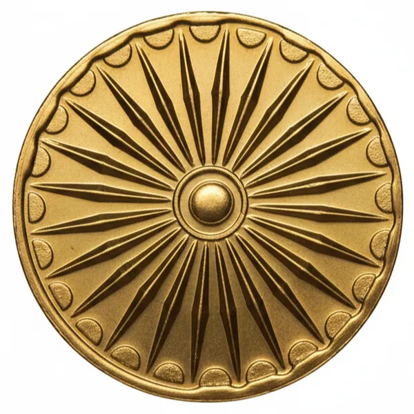 Gold_Plated_Chakra_And_Mahatma_Gandhi_India_Old_Collecting_Coin