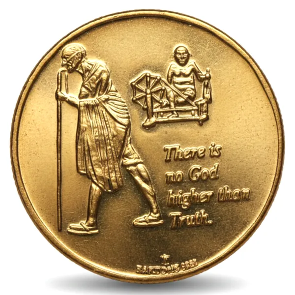 Gold_Plated_Mahatma_Gandhi_Yatra_&_Fire_Masaal_India_Old_Collecting_Coin