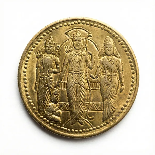 Gold_Plated_Uk_Half_Anna_1835_Ram_Sita_Laxman_&_Hanuman_India_Coin