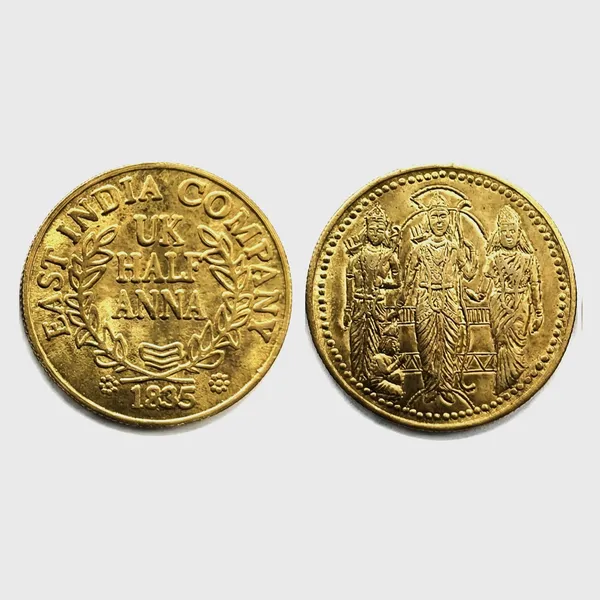 Gold_Plated_Uk_Half_Anna_1835_Ram_Sita_Laxman_&_Hanuman_India_Coin