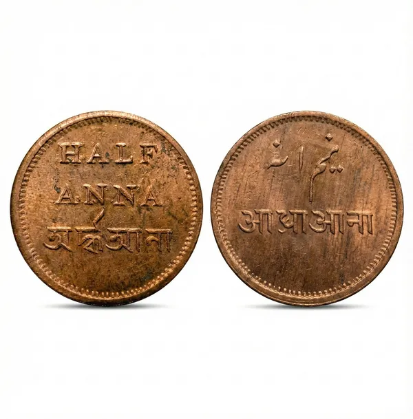 Bengal_Presidency_1/2_Anna_1831_To_1835_Ad_Old_India_Copper_Coin