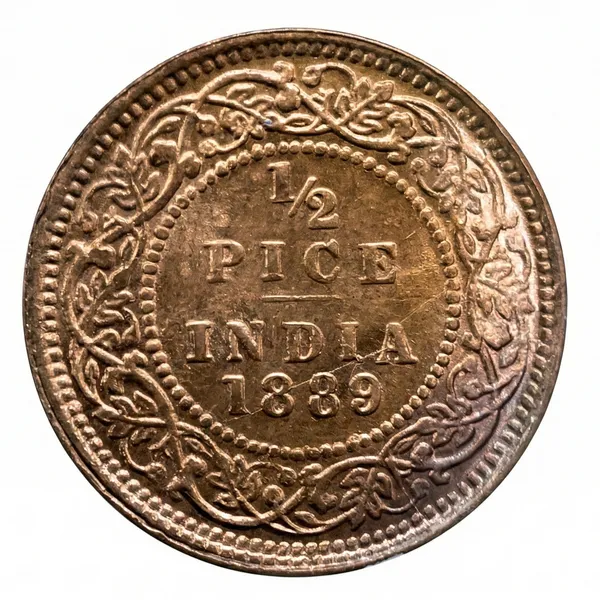 Half_Pice_1889_Victoria_Queen_British_India_Old_Copper_Coin