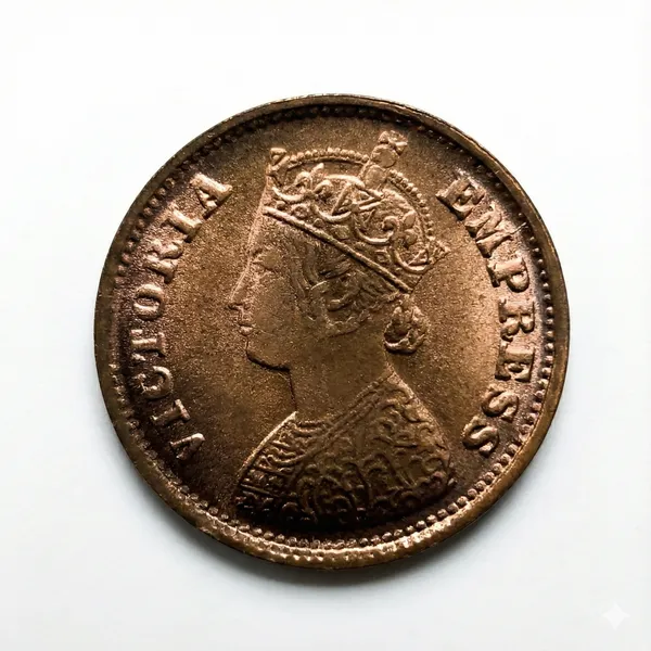 Half_Pice_1899_Victoria_Queen_British_India_Old_Copper_Coin