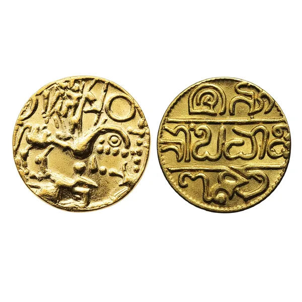 Gold_Plated_The_Hoysalas_Gold_Pagoda_Kannada_Text_Reproduction/Educational_Card_With_Coin