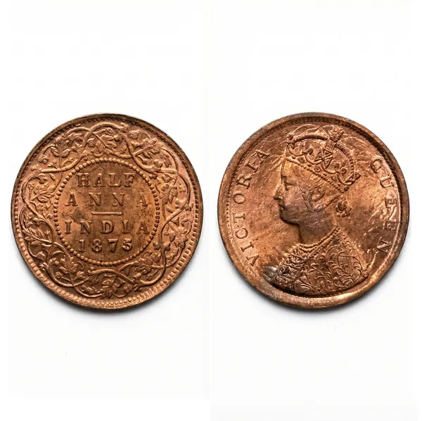 Half_Anna_1875_Victoria_Queen_British_India_Old_Copper_Coin