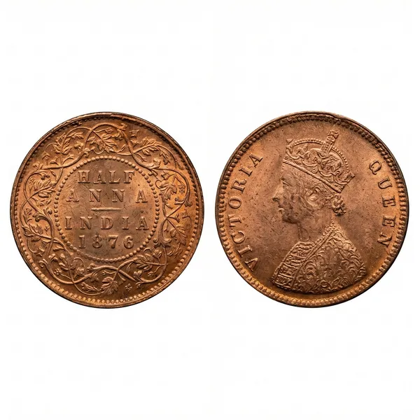 Half_Anna_1876_Victoria_Queen_British_India_Old_Copper_Coin