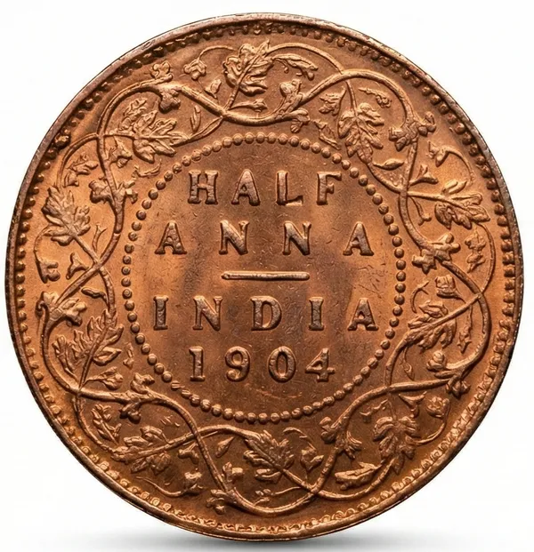 Half_Anna_1904_Edward_Vii_British_India_Old_Copper_Coin