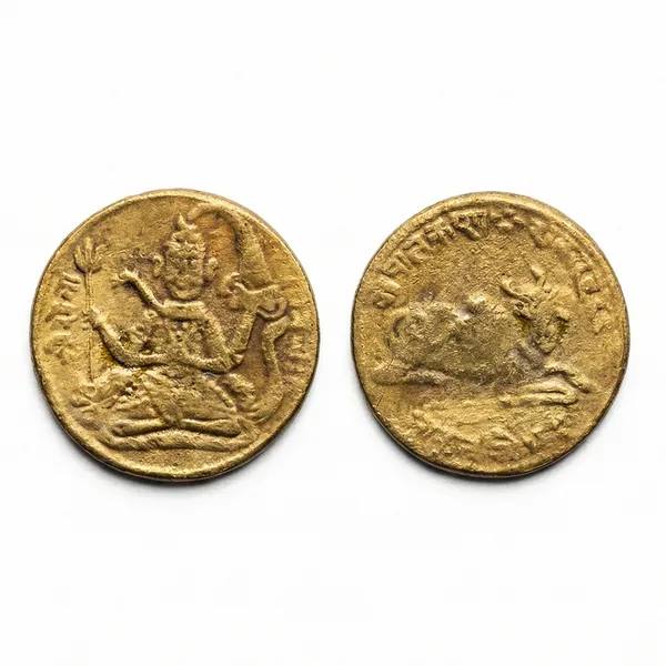 Gold_Hindu_Religious_:_Lord_Shiva_Ji_Bull_India_Brass_Old_Token_Coin