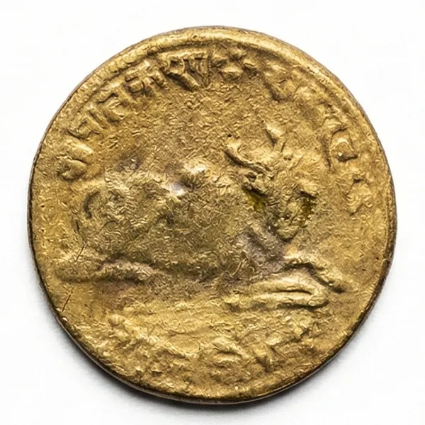 Gold_Hindu_Religious_:_Lord_Shiva_Ji_Bull_India_Brass_Old_Token_Coin