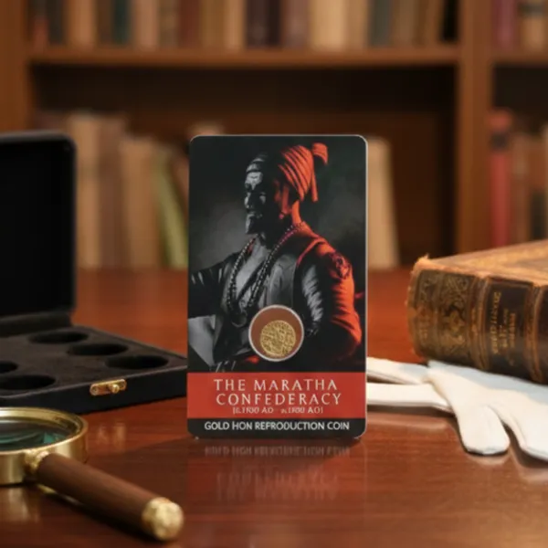 Gold_Plated_The_Maratha_Confederacy_–_Gold_Hon_Reproduction/Educational_Card_With_Coin