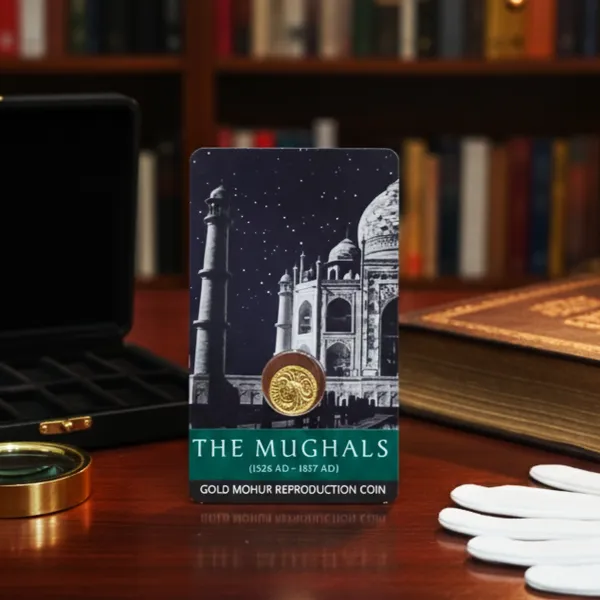 Gold_Plated_The_Mughals_–_Gold_Mohur_Zodiac_Series_Reproduction/Educational_Card_With_Coin