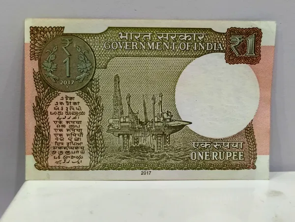 555555_Fancy_Series_1_Rupee_(Random_Year)_-_India_old_Pink_Note
