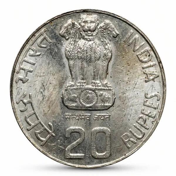 Silver-Plated_20_Rupees_1989_Jawaharlal_Nehru_India_Old_Coin