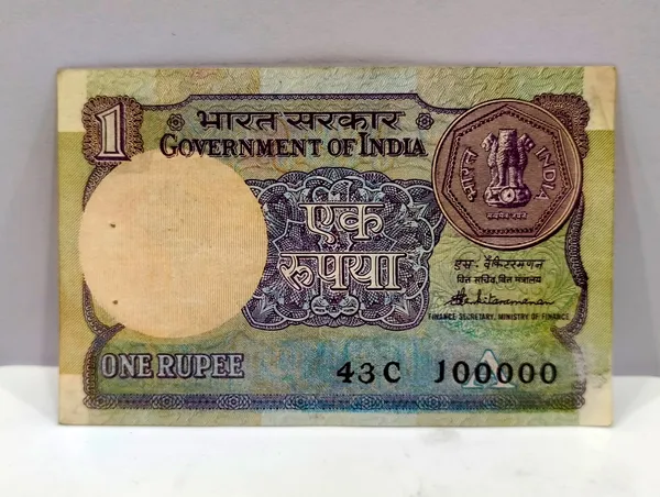 10000_Fancy_Series_1_Rupee_(Random_Year)_-_India_old_Note