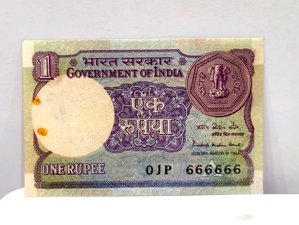 666666_Fancy_Series_1_Rupee_(Random_Year)_-_India_old_Note