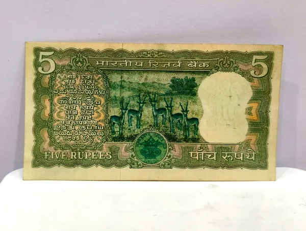 5_Rupees_(Random_Sign)_5_Deer_with_Sing,_India_old_Note