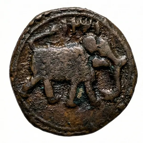 Tipu_Sultan_Round_Elephant_Mysore_State_Ancient_India_Old_Copper_Coin