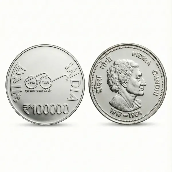 Silver-Plated_1_Lakh_Rupees_1917-1984_Indira_Gandhi_Fantasy_Coin