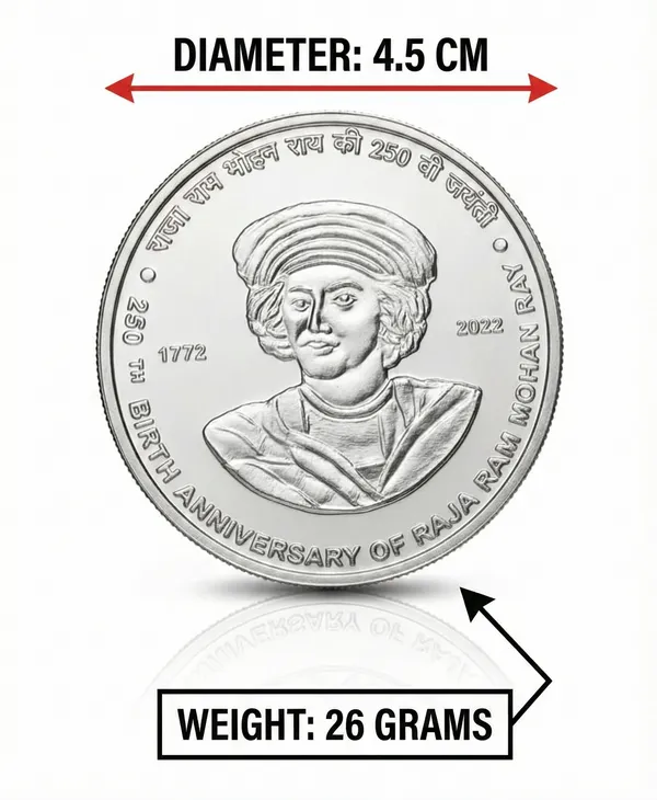 Silver-Plated_1_Lakh_Rupees_1772-2022_Raja_Ram_Mohan_Rai_Fantasy_Coin