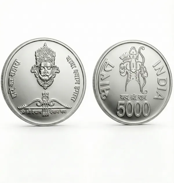 Silver-Plated_5000_Rupees_Hare_Ka_Sahara_Baba_Shyam_Fantasy_Coin
