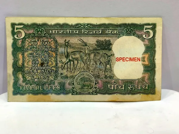 000000_SPECIMEN_Series_5_Rupees_(Random_Sign)_4Deer_-_India_old_Note
