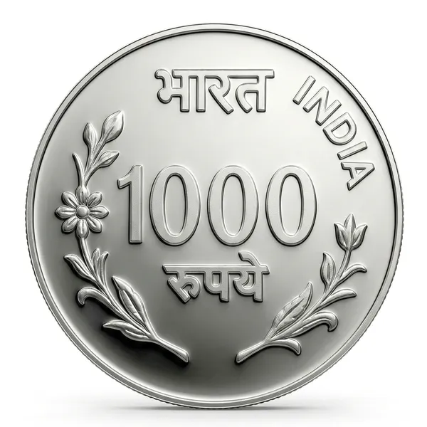 Silver-Plated_1000_Rupees_Mahatma_Gandhi_India_Old_Coin