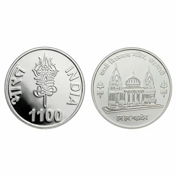 Silver-Plated_1100_Rupees_Kashi_Vishwanath_Temple_Varanasi_Fantasy_Coin