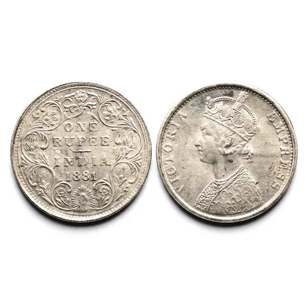 Silver-Plated_1_Rupee_1881_Victoria_Queen_British_India_Fancy_Old_Collecting_Coin