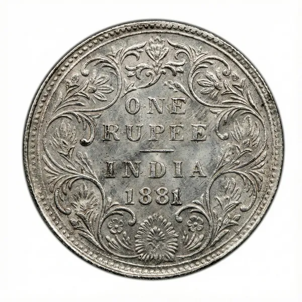 Silver-Plated_1_Rupee_1881_Victoria_Queen_British_India_Fancy_Old_Collecting_Coin