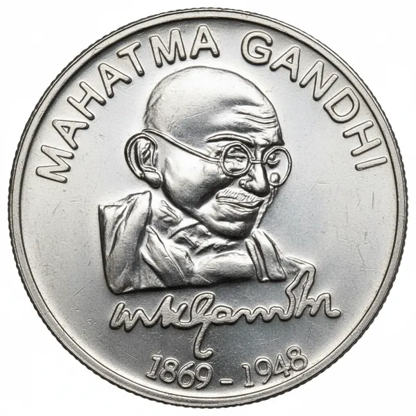 Silver-Plated_Chakra_And_Mahatma_Gandhi_India_Old_Collecting_Coin