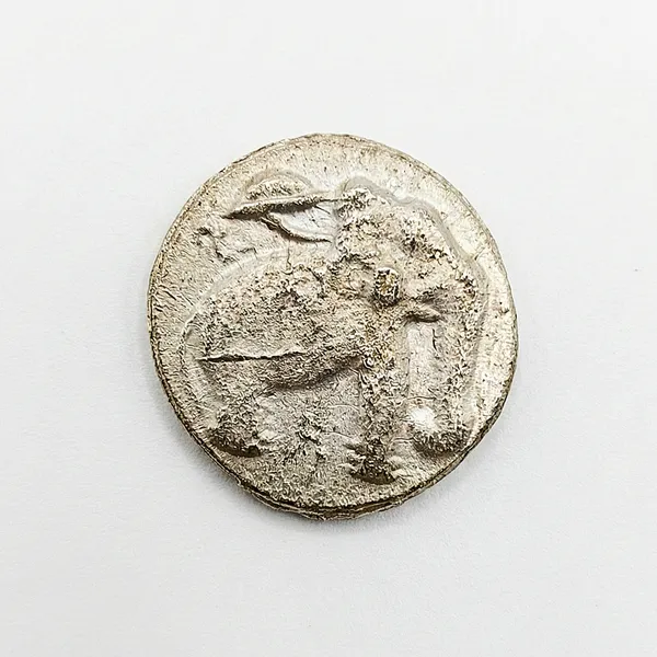 Silver-Plated_Elephant/Hathi_Round_Ancient_India_Old_Rare_Coin