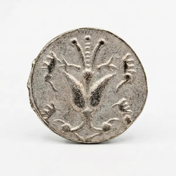 Silver-Plated_Flower/Phool_Depiction_Ancient_India_Old_Rare_Coin
