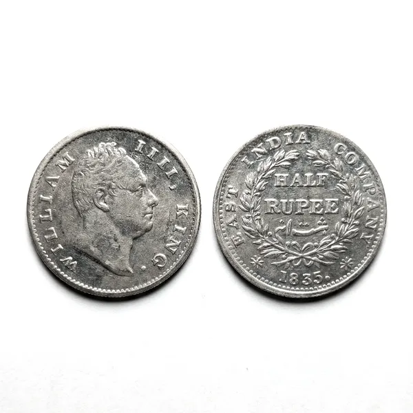 Silver-Plated_Half_Rupee_1835_King_William_Iiii_British_India_Old_Coin