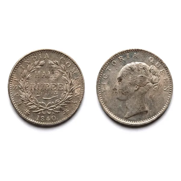 Silver-Plated_Half_Rupee_1840_Head_Victoria_Queen_British_India_Old_Coin