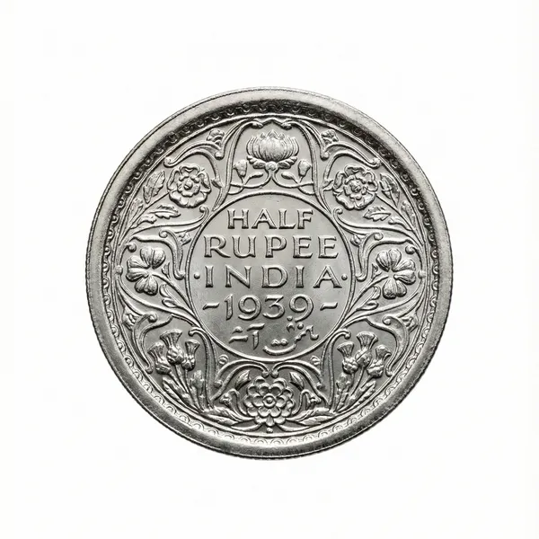 Silver-Plated_Half_Rupee_1939_King_George_Vi_British_India_Old_Coin