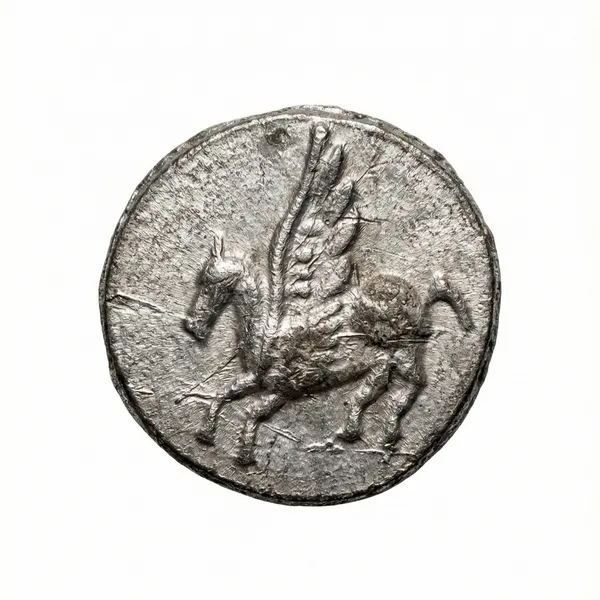 Silver-Plated_Flying_Horse_Ancient_India_Old_Rare_Coin