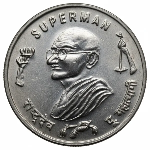 Silver-Plated_Fire_Masaal_&_Mahatma_Gandhi_Is_Superman_India_Old_Collecting_Coin