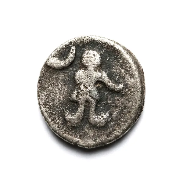 Silver-Plated_Standing_Women_Legend_Ancient_India_Old_Rare_Coin