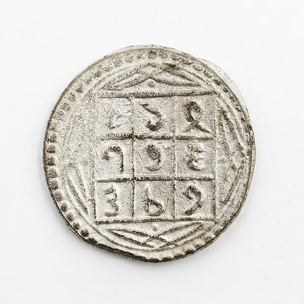 Silver-Plated_Taurus/Ox_Rashi_Zodiac_Ancient_India_Old_And_Rare_Coin