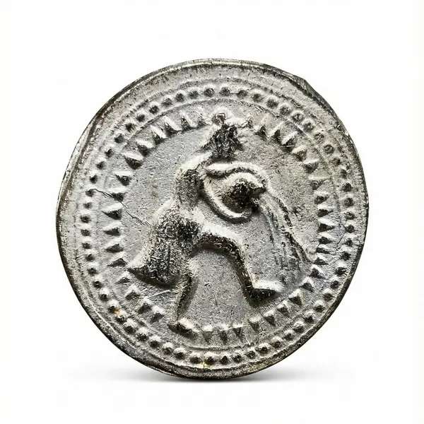 Silver-Plated_Aquarius_Zodiac/Kumbh_Rashi_Ancient_India_Old_Coin