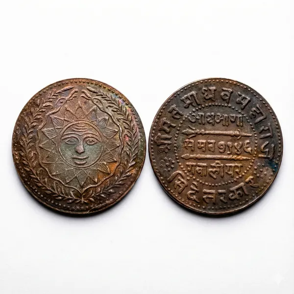 Aadha_Anna_1946_Madho_Rao_Gwalior_India_Old_Copper_Coin
