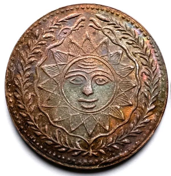 Aadha_Anna_1946_Madho_Rao_Gwalior_India_Old_Copper_Coin