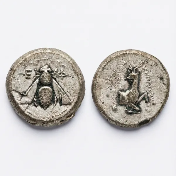 Silver-Plated_Bee_&_Hiran_Ancient_India_Old_Rare_Coin