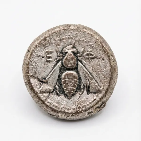 Silver-Plated_Bee_&_Hiran_Ancient_India_Old_Rare_Coin