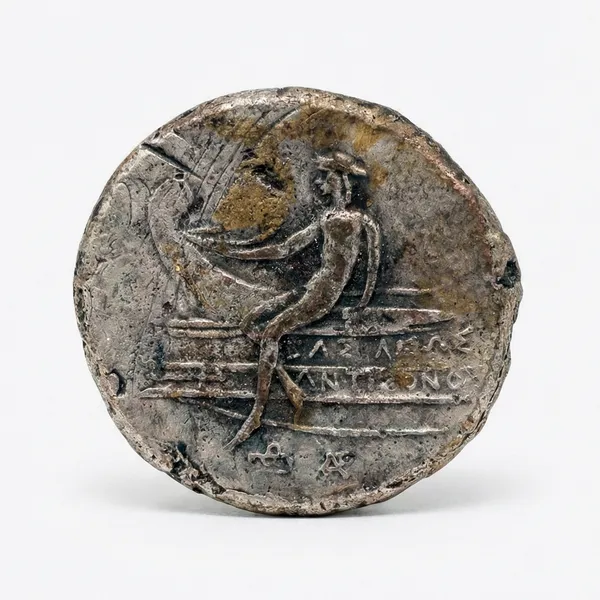 Silver-Plated_Roman_Old_Man_Ancient_India_Old_Rare_Coin