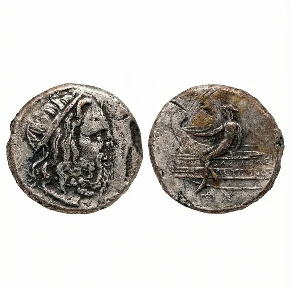Silver-Plated_Roman_Old_Man_Ancient_India_Old_Rare_Coin